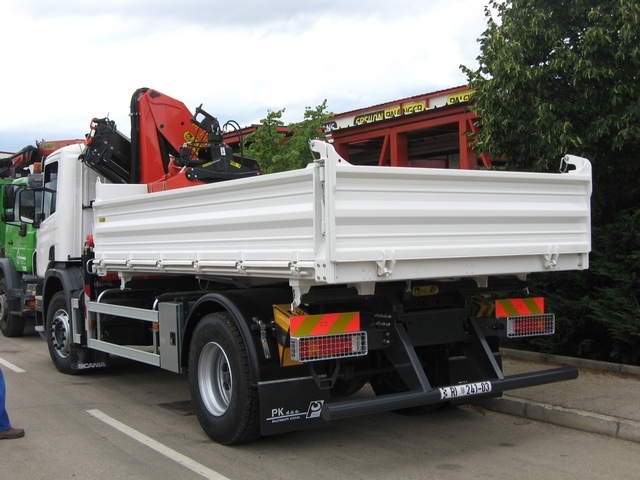 Palfinger dizalica PK 15500 i trostrani kiper TSK 115B za Scania – Demo