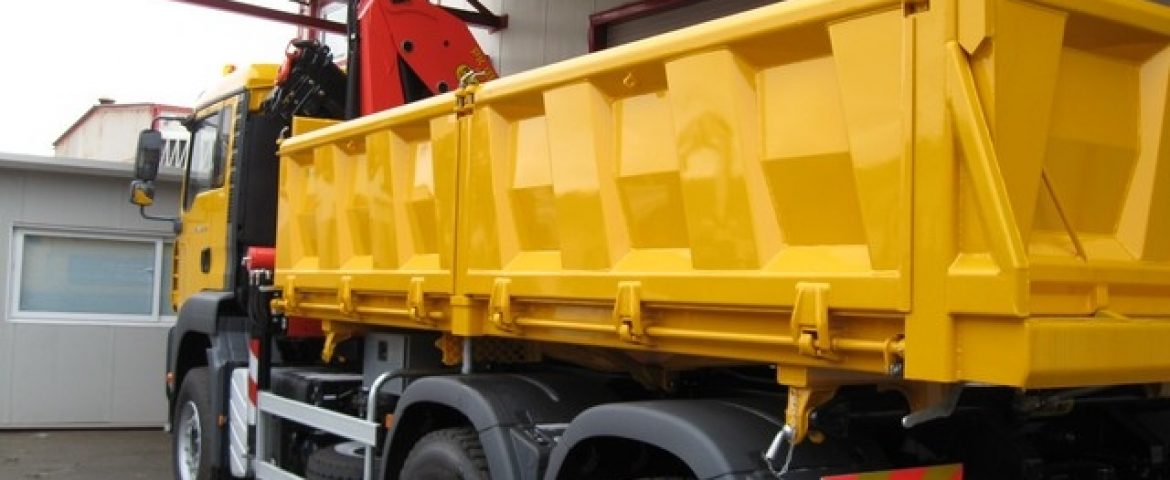 Palfinger dizalica PK 18500 i trostrani kiper TSK 160A za Man Psc – Vremeplov