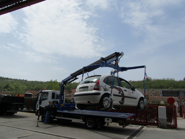 Palfinger dizalica PK 13500T i fiksna platforma za Gradski parking Skopje