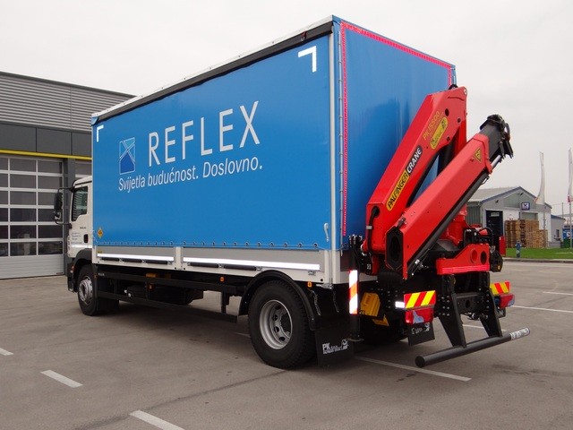 Palfinger dizalica PK 15500 i tovarni sanduk za Man Importer – Reflex