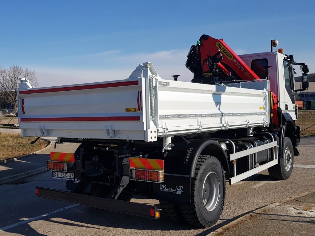 Palfinger dizalica PK 17.001 SLD3 i trostrani kiper TK 115 za obrt Fjord