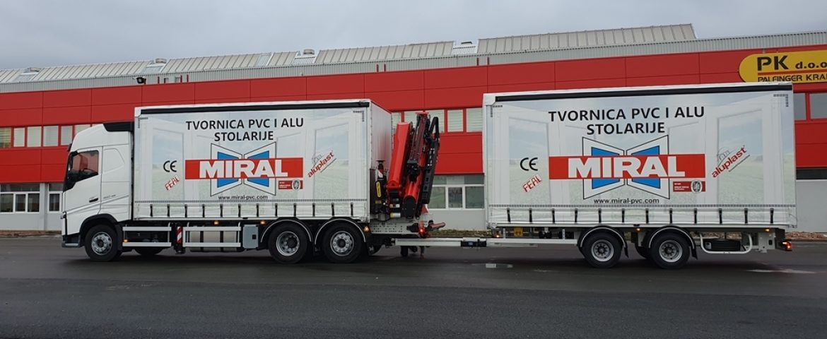 Kompozicija s Palfinger dizalicom PK 29.502 za MIRAL FASADE