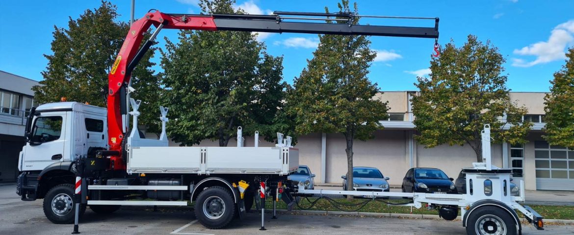 Palfinger PK 18500 i tovarnim sandukom za JP ELEKTROPRIVREDA HZHB